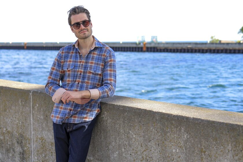 flannel shirt photo shoot outdoors