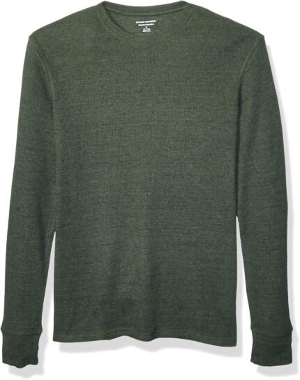 Amazon Essentials Men's Long Sleeve Slim-Fit Waffle Thermal Shirt with Ribbed Trim