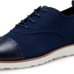 Amazon Essentials Men's Oxford Brogue Knit Dress Sneakers with Foam Insole