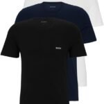 BOSS Men's Logo Embroidered Cotton Tee 3 Pack