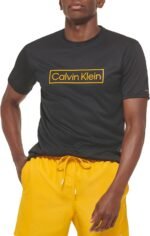 Calvin Klein Men's Standard Light Weight Quick Dry Short Sleeve 40+ UPF Protection Active Top