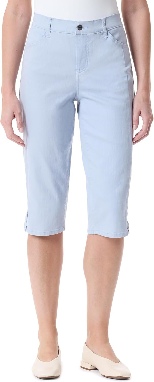 Gloria Vanderbilt Women's Dalia Seam Skimmer Short with Side Slit Gloria Vanderbilt Women's Dalia Seam Skimmer Short with Side Slit Vents Standard - Image 1