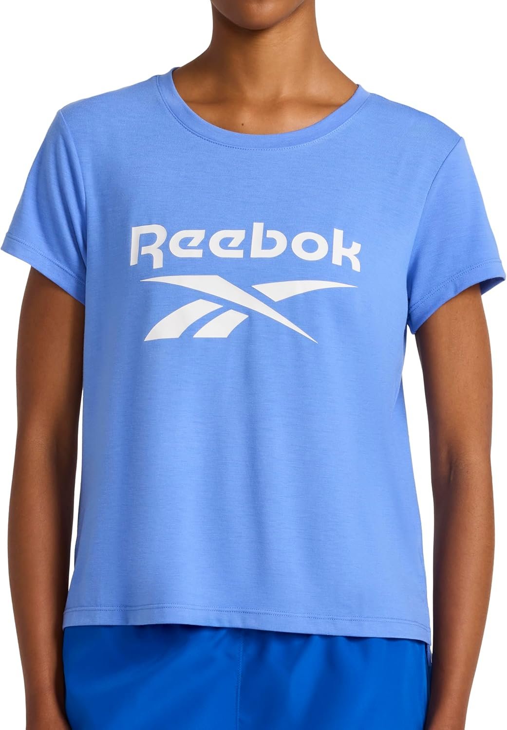 Reebok Women's Crewneck T-Shirt, Standard Fit, Lightweight Stretch Poly Soft Reebok Women's Crewneck T-Shirt, Standard Fit, Lightweight Stretch Poly Soft Jersey Fab - Image 1